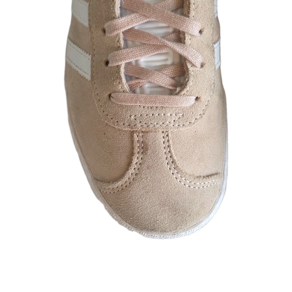 Adidas Gazelle Women's 6 Sneakers Halo Blush Rose & White Classic Suede Gold - Picture 13 of 13